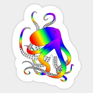 Rainbow Octopus Sticker